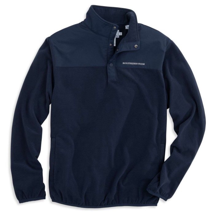 Navigational Fleece Pullover in True Navy by Southern Tide
