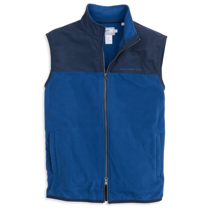 Navigational Fleece Vest in Blue Lake by Southern Tide