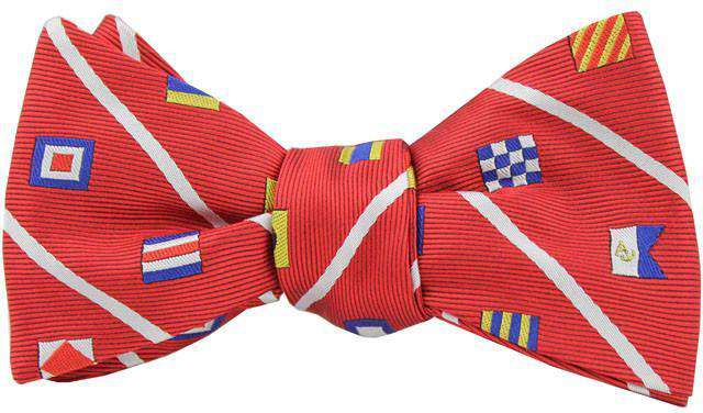 Nautical Signal Flag Bow Tie in Red by Anchored Style