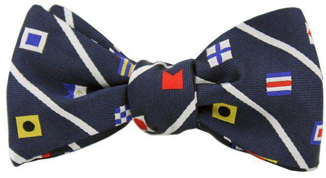 Nautical Signal Flag Bow Tie in Navy by Anchored Style