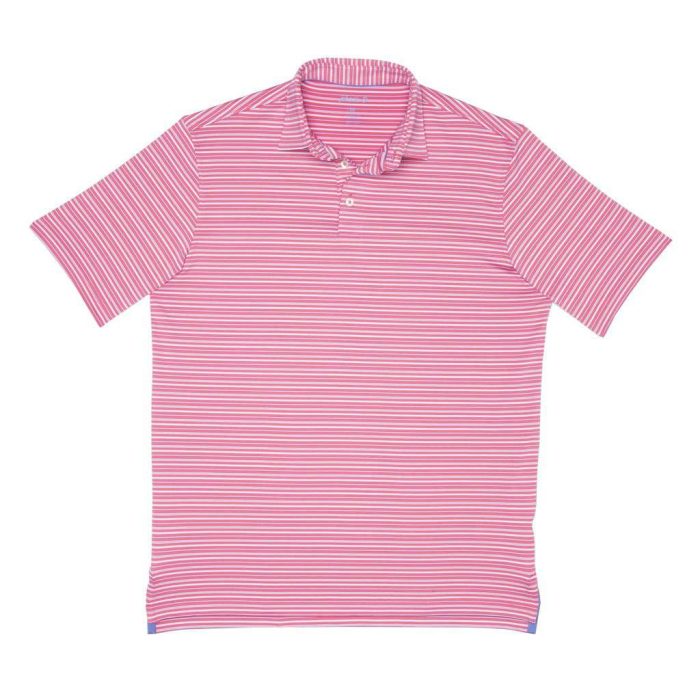 Nash Striped Prep-Formance Polo in Blossom by Johnnie-O