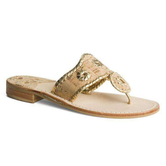 Napa Valley Jack Sandal in Cork and Gold by Jack Rogers