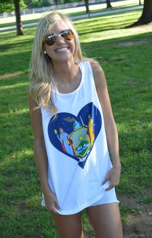 New York Pride Tank Top in White by Lauren James