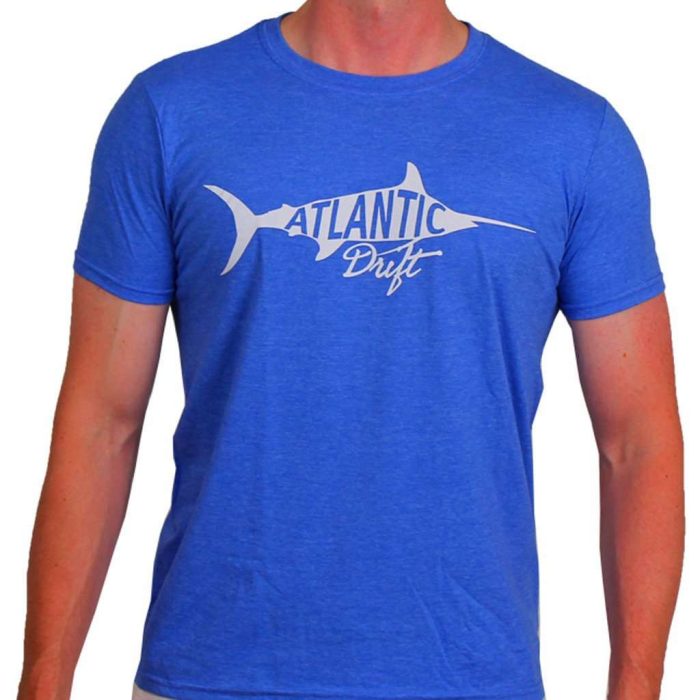Old Blue Vintage Tee in Heather Royal Blue by Atlantic Drift