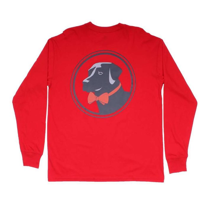 Original Logo Long Sleeve Tee in Cherry by Southern Proper