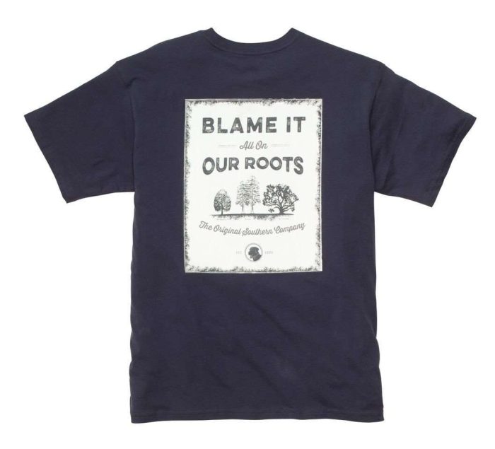 Our Roots Tee in Navy by Southern Proper