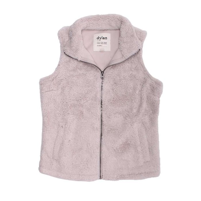 Polar Fleece Shelly Vest in Ivory by True Grit (Dylan)