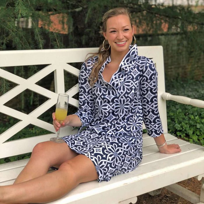 Piazza Jersey Ruffneck Dress by Gretchen Scott Designs