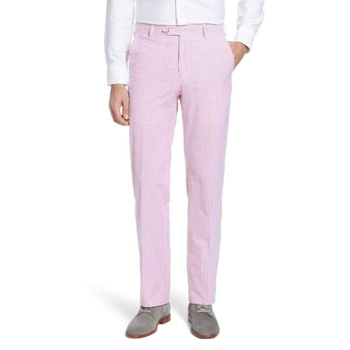 Pink Seersucker Pants by Country Club Prep