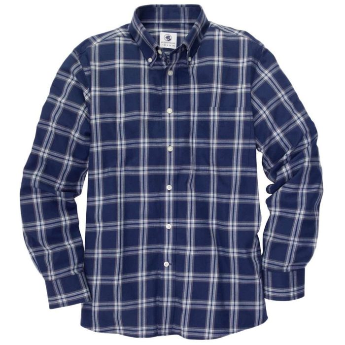 Palmer Southern Shirt in Navy Plaid by Southern Proper