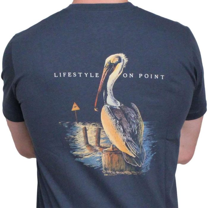 Pelican Tee in Navy by Southern Point Co.