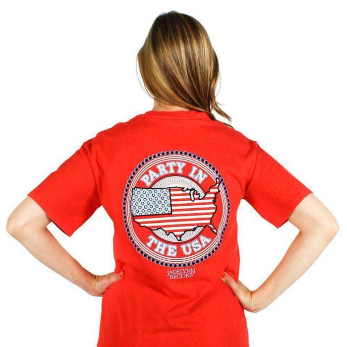 Party in the USA Tee in Red by Jadelynn Brooke