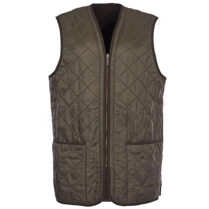 Polarquilt Waistcoat Zip-in Liner in Olive by Barbour