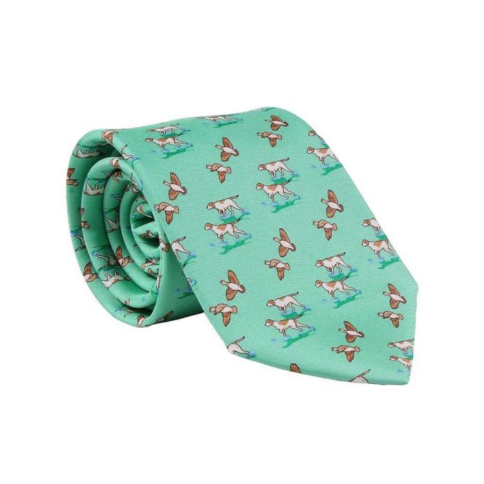 Quail Hunt Tie in Mint by Bird Dog Bay
