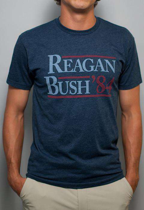 Reagan Bush '84 Vintage Tee in Faded Navy by Rowdy Gentleman