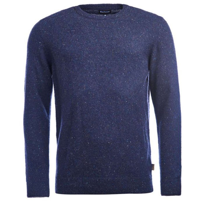 Rothesay Crew Neck Jumper in Navy by Barbour