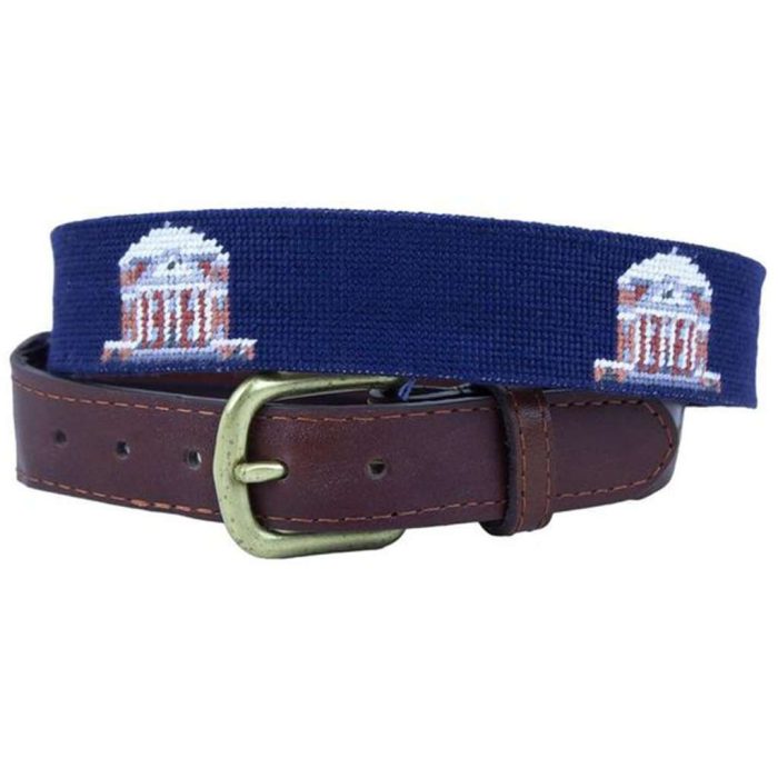 Rotunda Needlepoint Belt in Dark Navy by Smathers & Branson