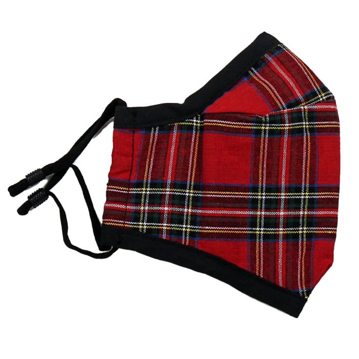 Royal Stewart Plaid Mask by Pink Pineapple
