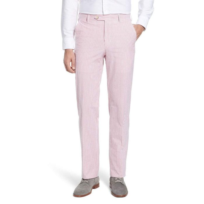 Red Seersucker Pants by Country Club Prep
