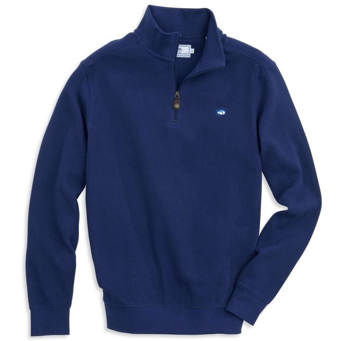 Skipjack 1/4 Zip Pullover in Blue Depths by Southern Tide