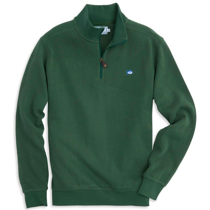 Skipjack 1/4 Zip Pullover in Pineneedle by Southern Tide
