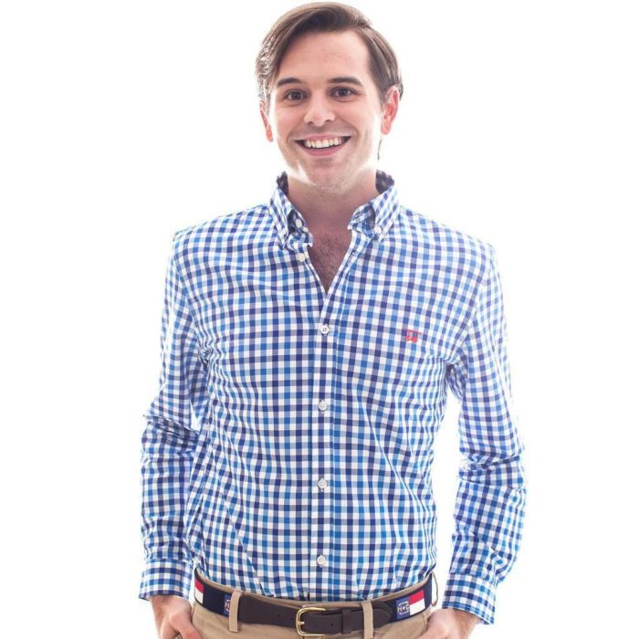 Shoals Club Button Down Shirt in Blue Check by Bald Head Blues