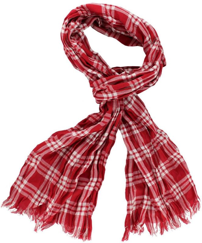 Scarf in Crimson Madras by Olde School Brand
