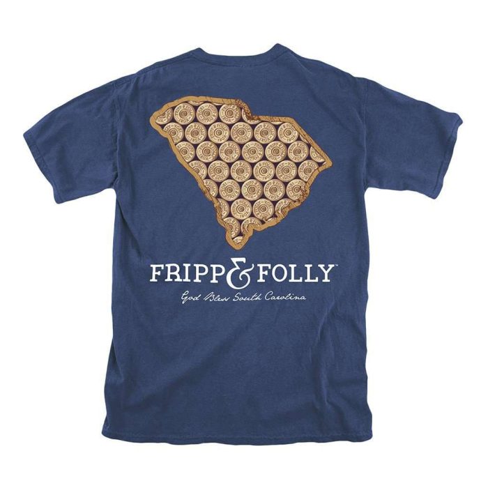 South Carolina Shotgun Shell Tee in True Navy by Fripp & Folly