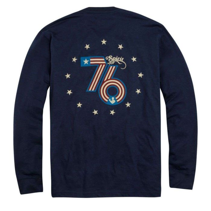 Spirit of '76 Long Sleeve Pocket Tee in Navy by Rowdy Gentleman