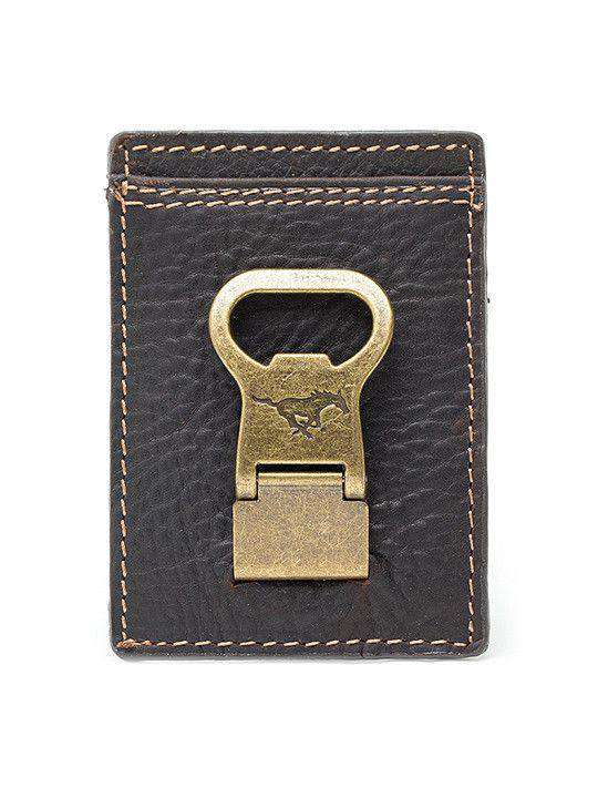 SMU Mustangs Gridiron Mulitcard Front Pocket Wallet by Jack Mason