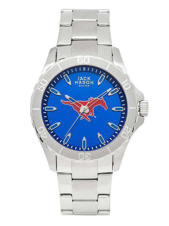 SMU Mustangs Sport Bracelet Team Color Dial Watch by Jack Mason