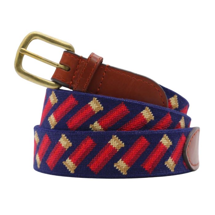 Shotshells Needlepoint Belt by Smathers & Branson