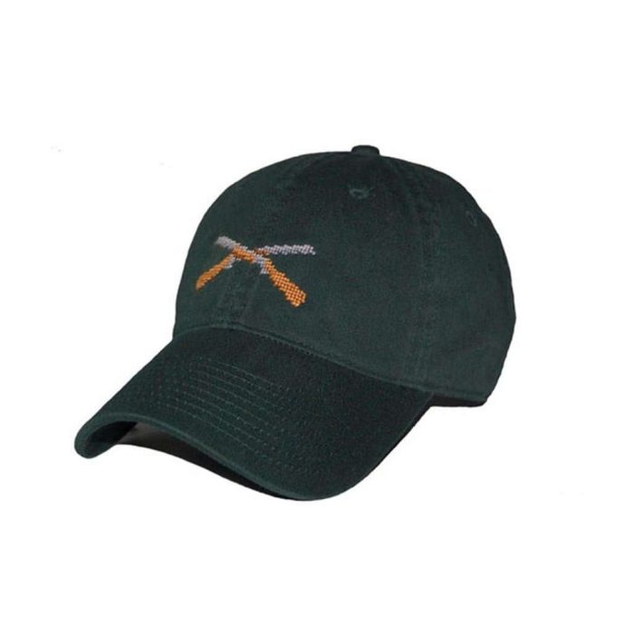 Shotguns Needlepoint Hat in Hunter Green by Smathers & Branson