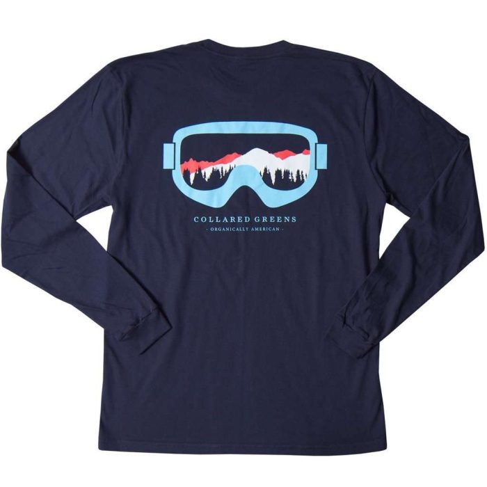 Season Pass Long Sleeve T-Shirt in Navy by Collared Greens