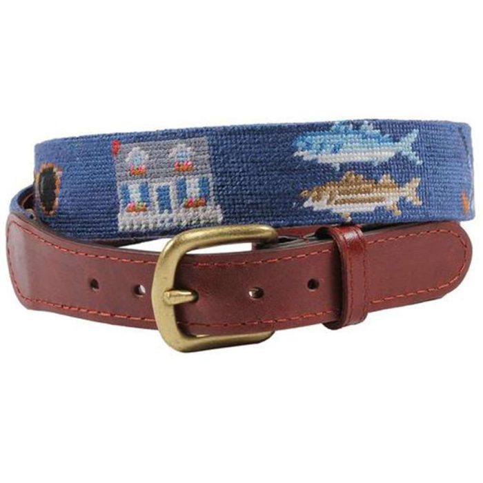 Summer Prep Needlepoint Belt in Classic Navy by Smathers & Branson