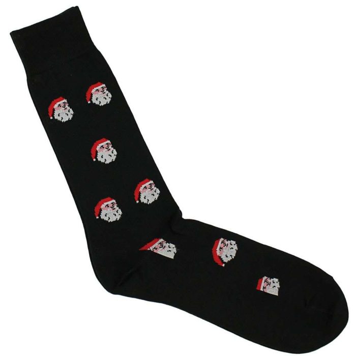 Santa Socks in Black by Byford