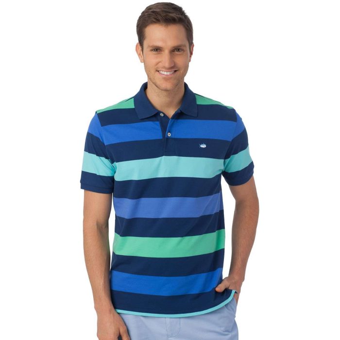 Sea Stripe Polo in Seven Seas Stripe by Southern Tide