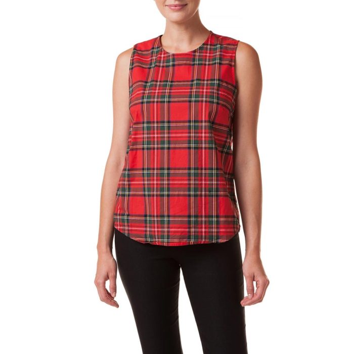 Sleeveless Top in Royal Stewart Tartan Plaid by Castaway Clothing