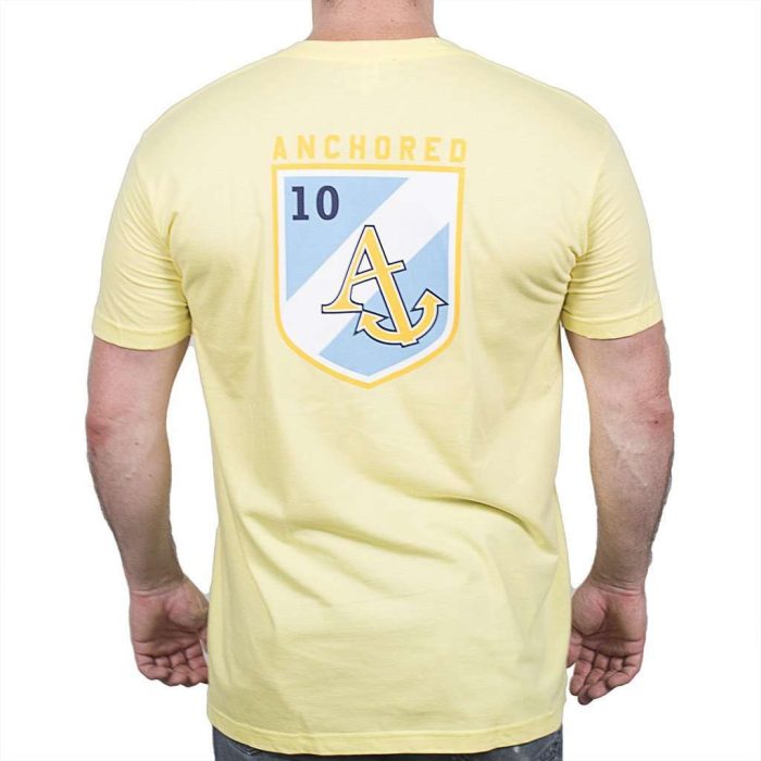 Shield Tee Shirt in Butter Yellow by Anchored Style
