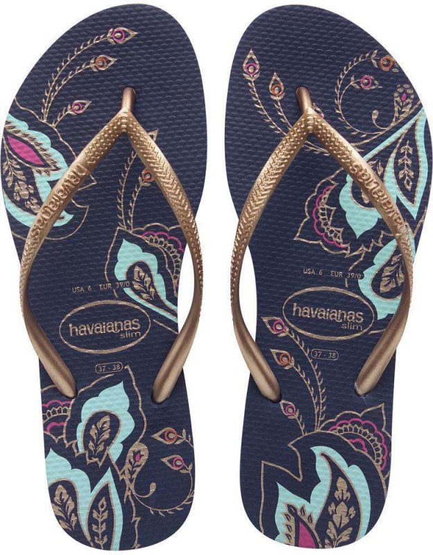 Slim Thematic Sandals in Navy Blue by Havaianas
