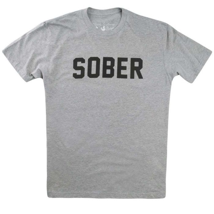 Sober Vintage Tee Shirt in Grey by Rowdy Gentleman