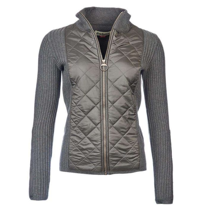 Sporting Zip Knit Jacket in Olive by Barbour
