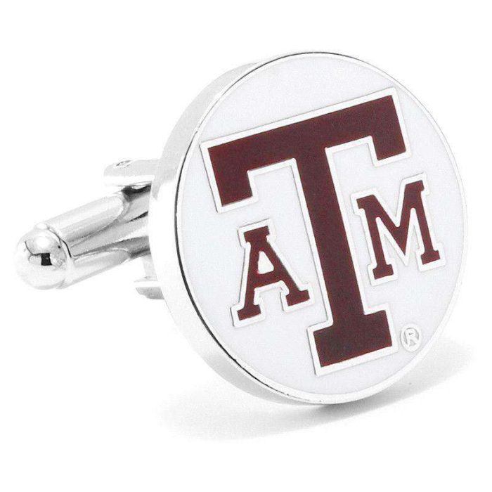 Texas A&M Cufflinks in White by CufflinksInc
