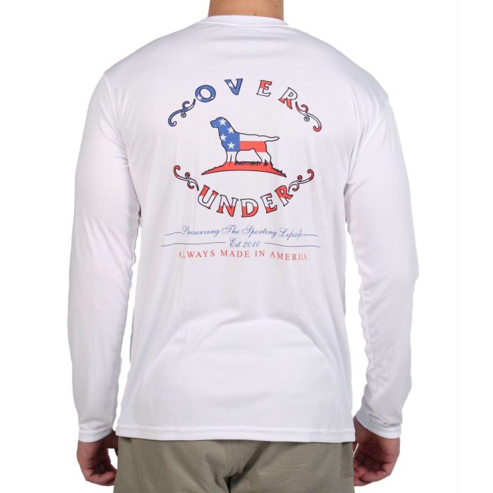 Tried and True Tidal Tech Long Sleeve Performance Tee Shirt in White by Over Under Clothing