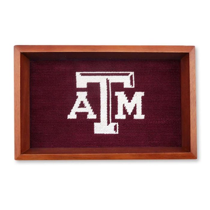 Texas A&M University Needlepoint Valet Tray by Smathers & Branson
