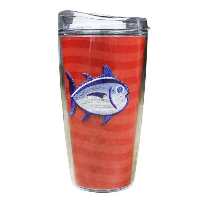 Team Colors 16oz Skipjack Tumbler in Varsity Red and Black by Southern Tide