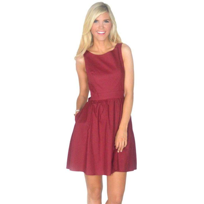 The Emerson Dress in Crimson by Lauren James