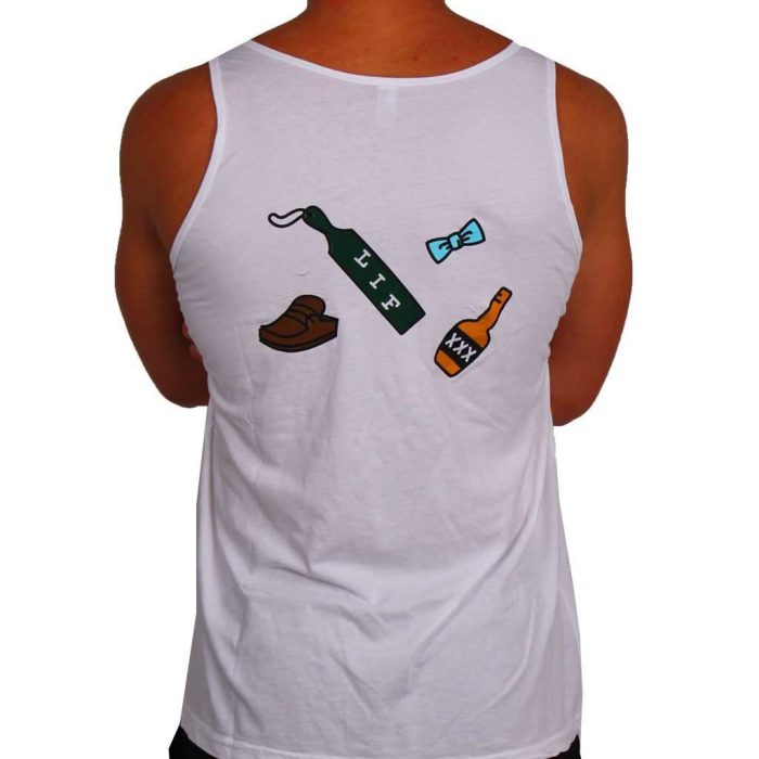 The Essentials Tank Top in White by Life Is Frat