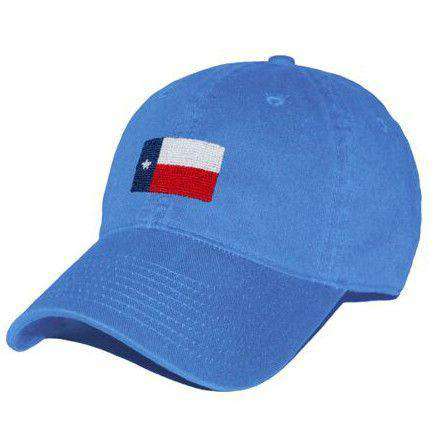 Texas Flag Needlepoint Hat in Royal Blue by Smathers & Branson