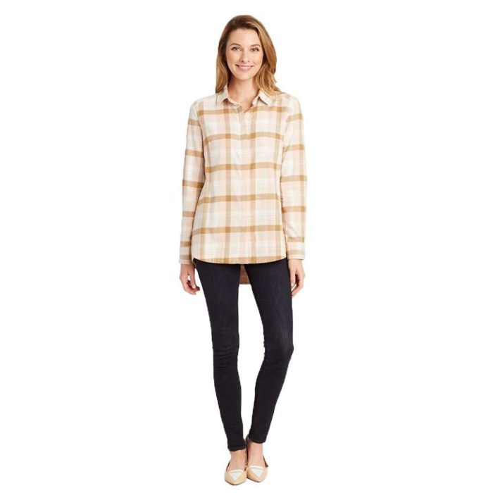 The Gray Heathcliff Plaid Flannel in Weath Khaki by Tyler Boe